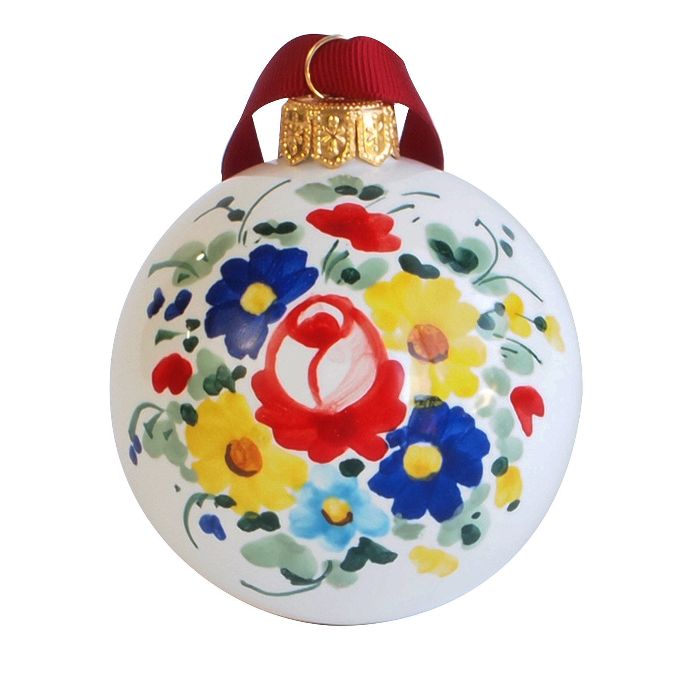 Multicolor Floral Weihnachtskugel Ornament #1 - Hauptansicht