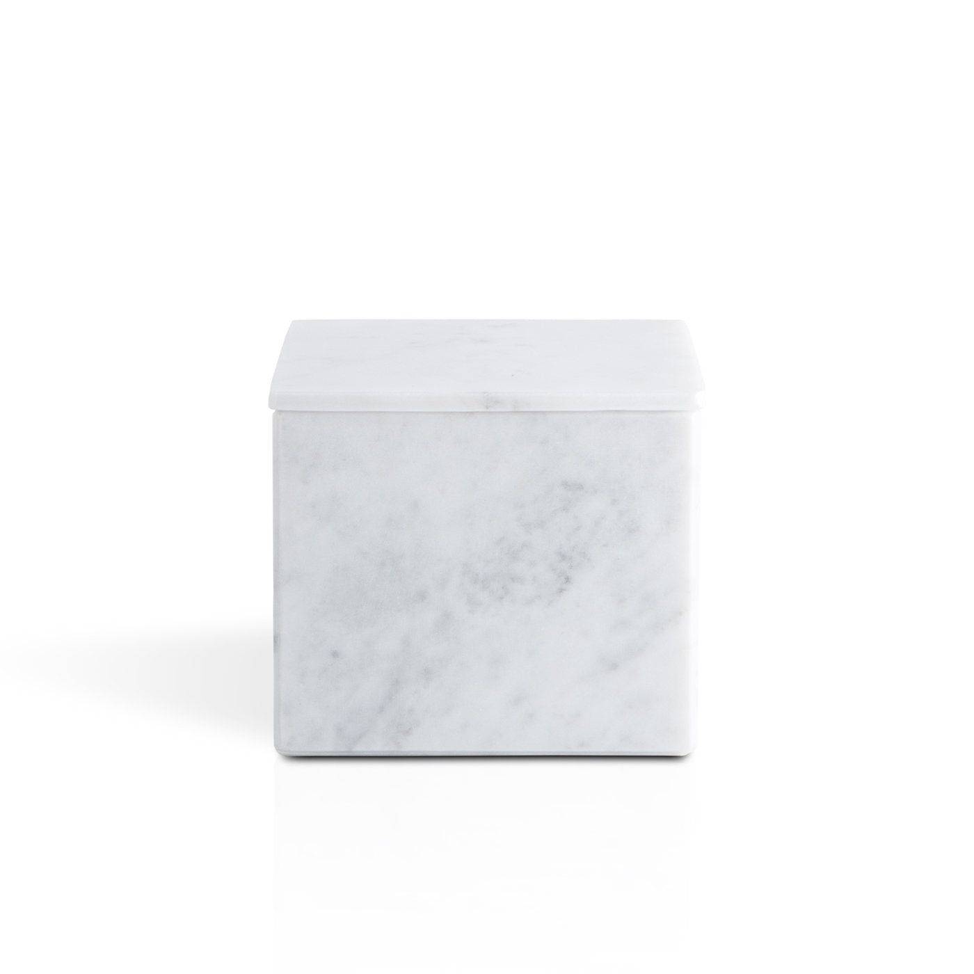 White Carrara Marble Cubic Box with Lid - Alternative view 1