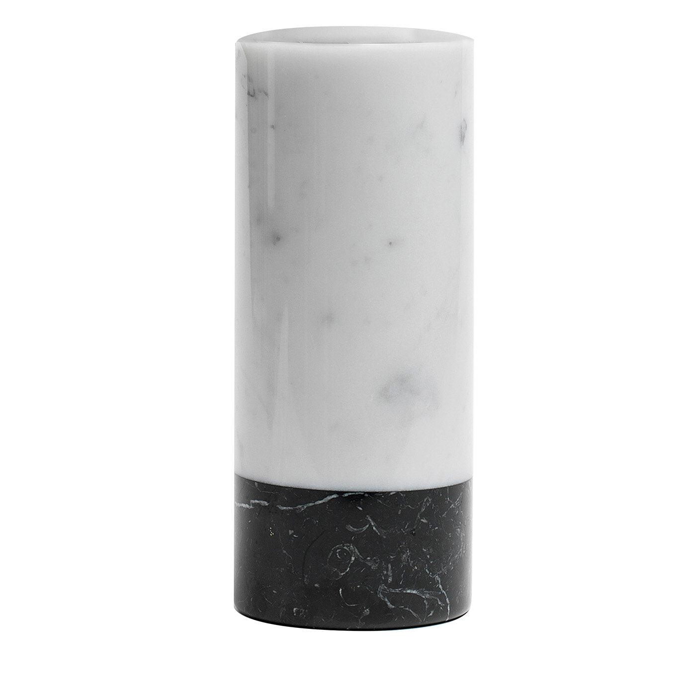 Vaso di marmo bianco e nero - Vista principale