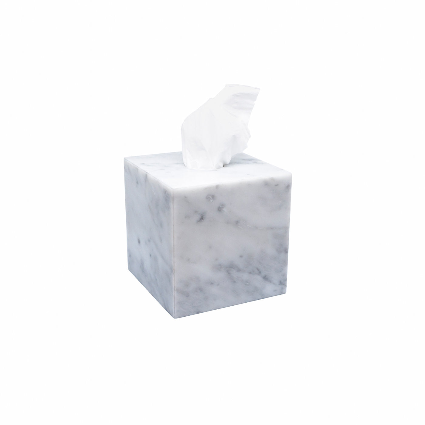 Caja de pañuelos de mármol blanco de Carrara - Vista alternativa 1