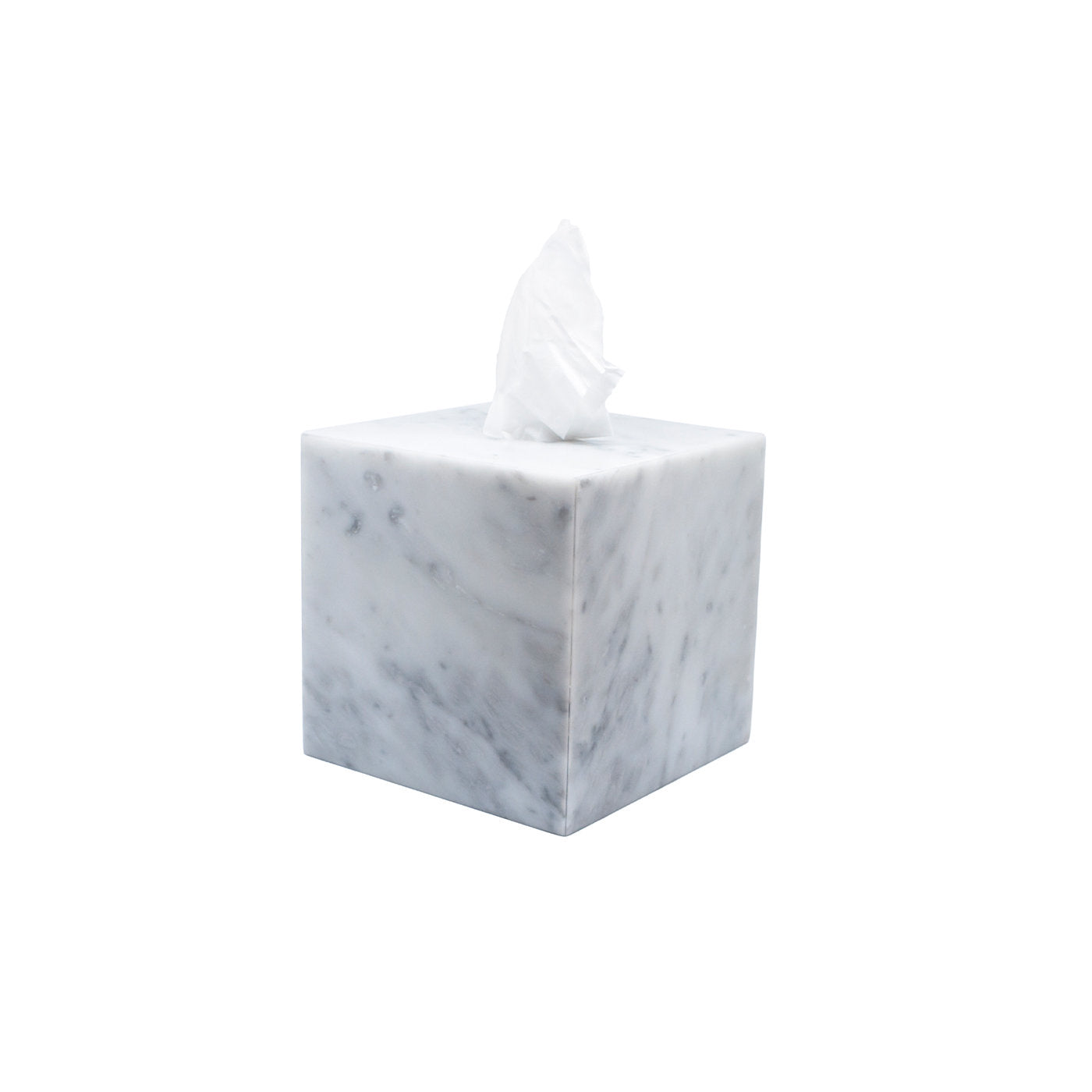 Caja de pañuelos de mármol blanco de Carrara - Vista alternativa 2