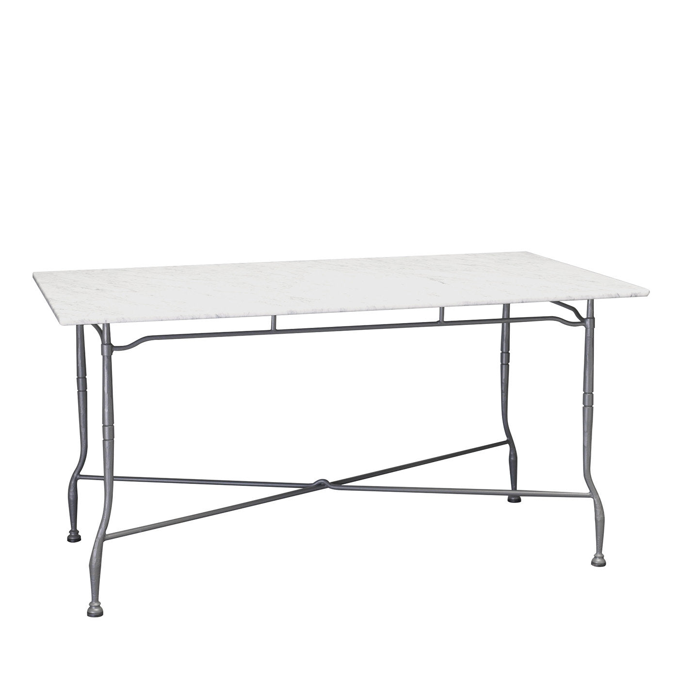 Intreccio Rectangular Dining Table in Stainless Steel - Main view