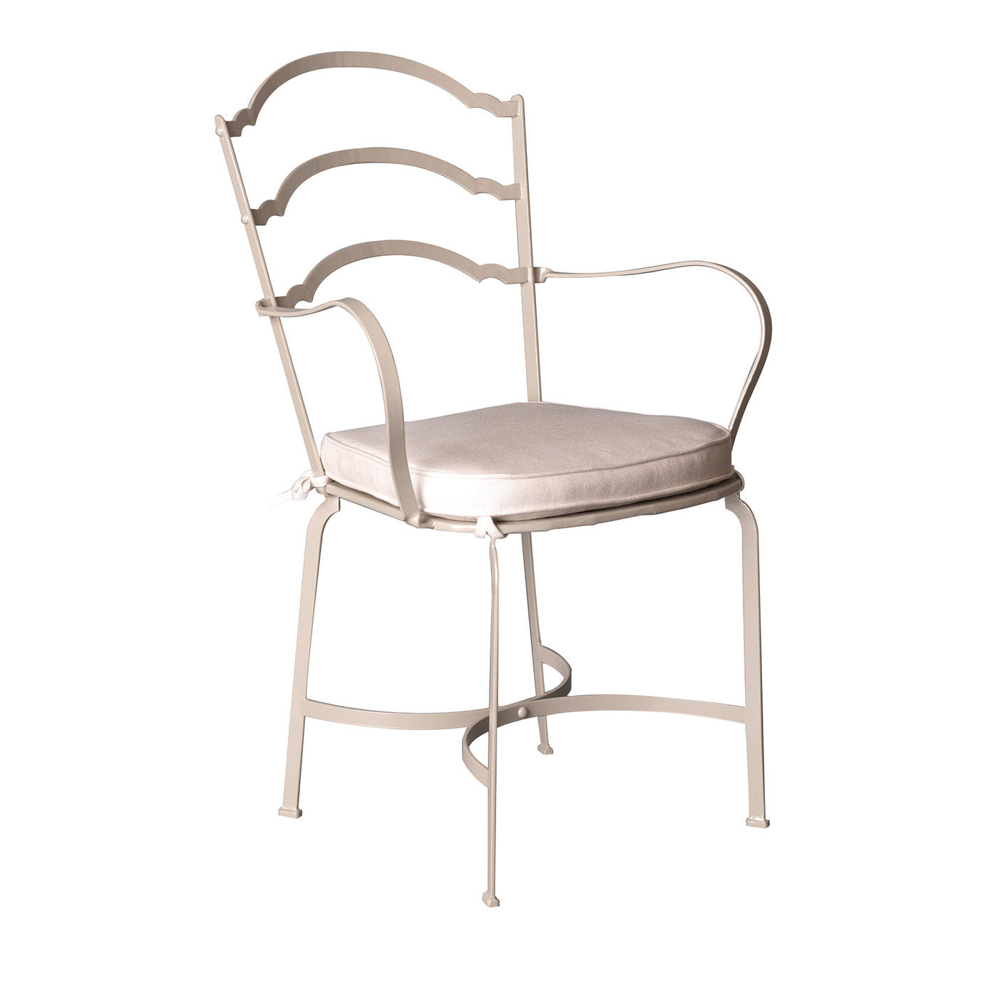 Archi Beige Chair in Stainless Steel - Main view