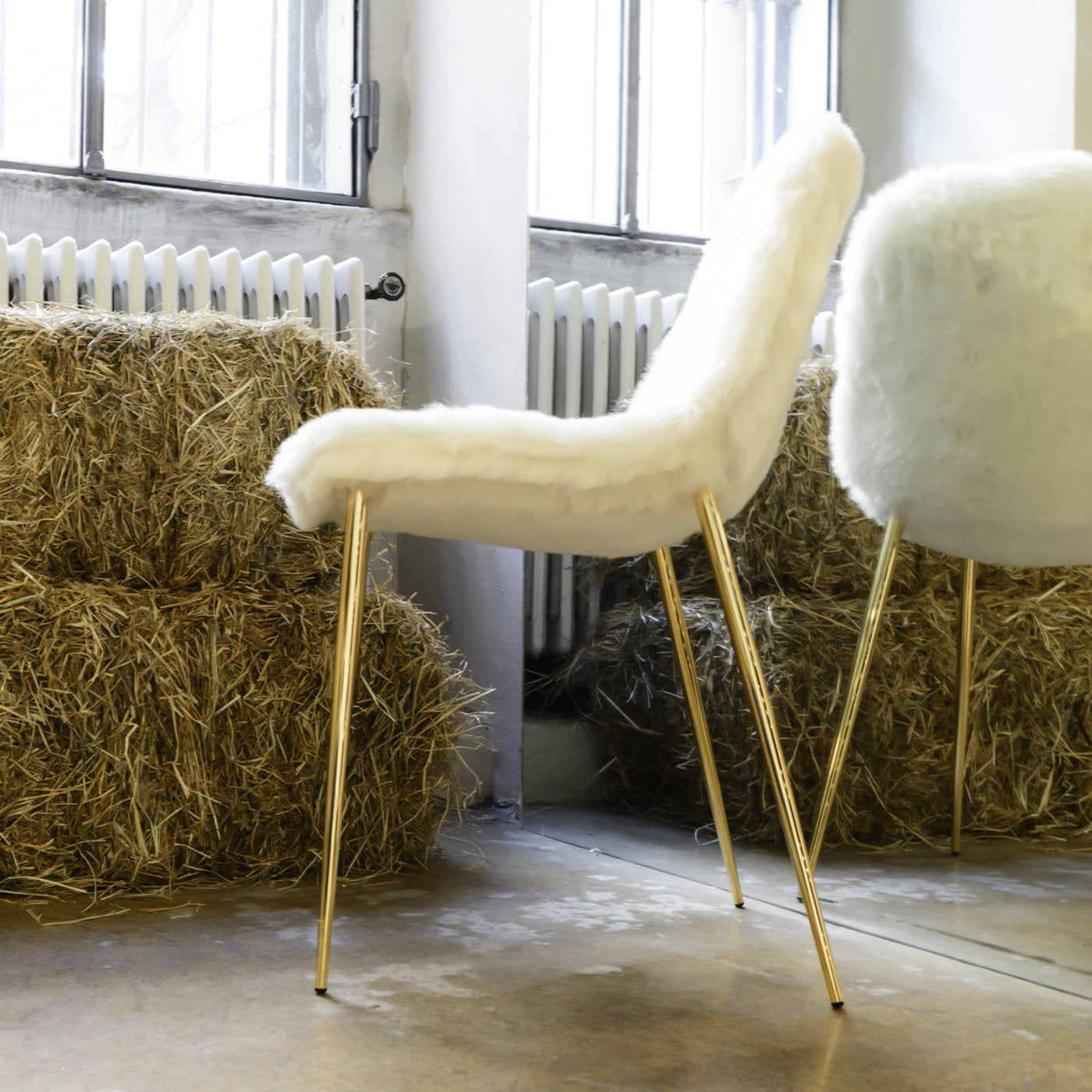 Mammamia White Fur Chair - Alternative view 2