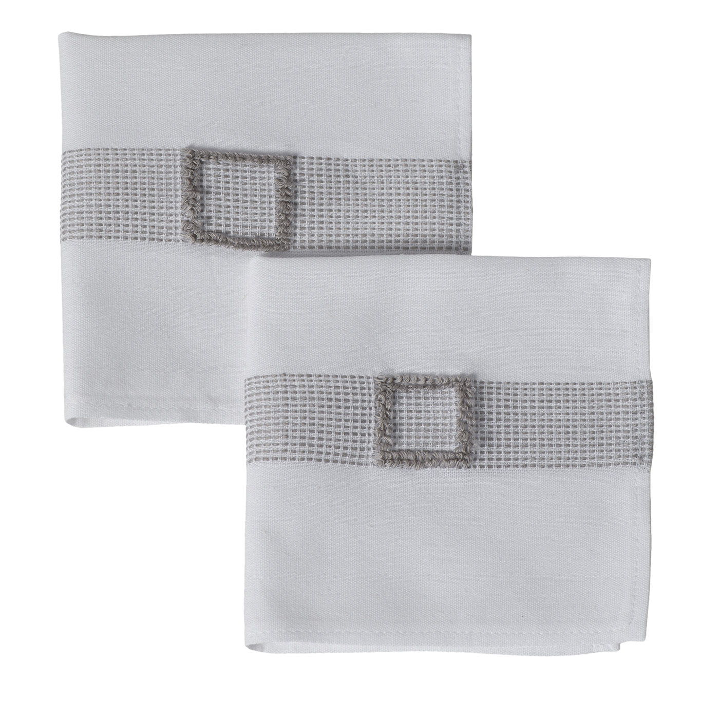 Set cuadrado de 2 servilletas blancas - Vista principal