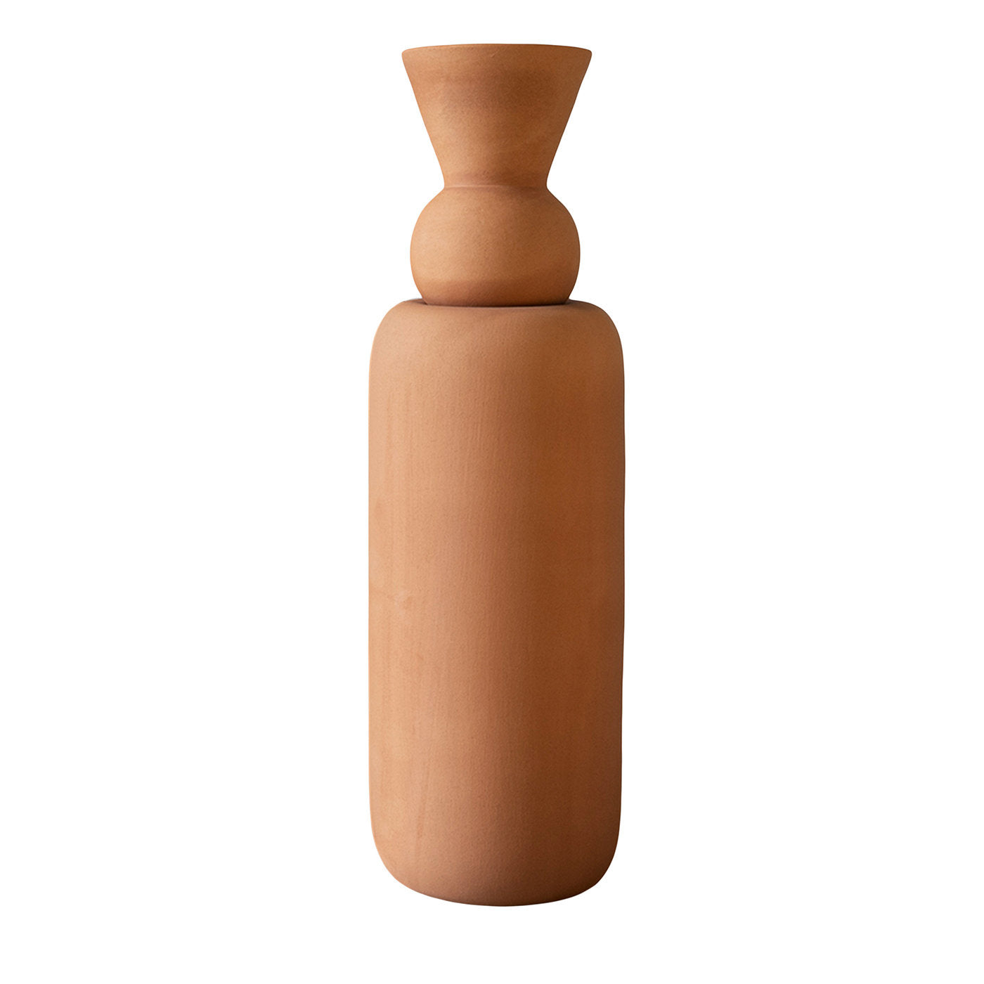 Botanica Terrakotta-Vase mit Kegelaufsatz  - Hauptansicht