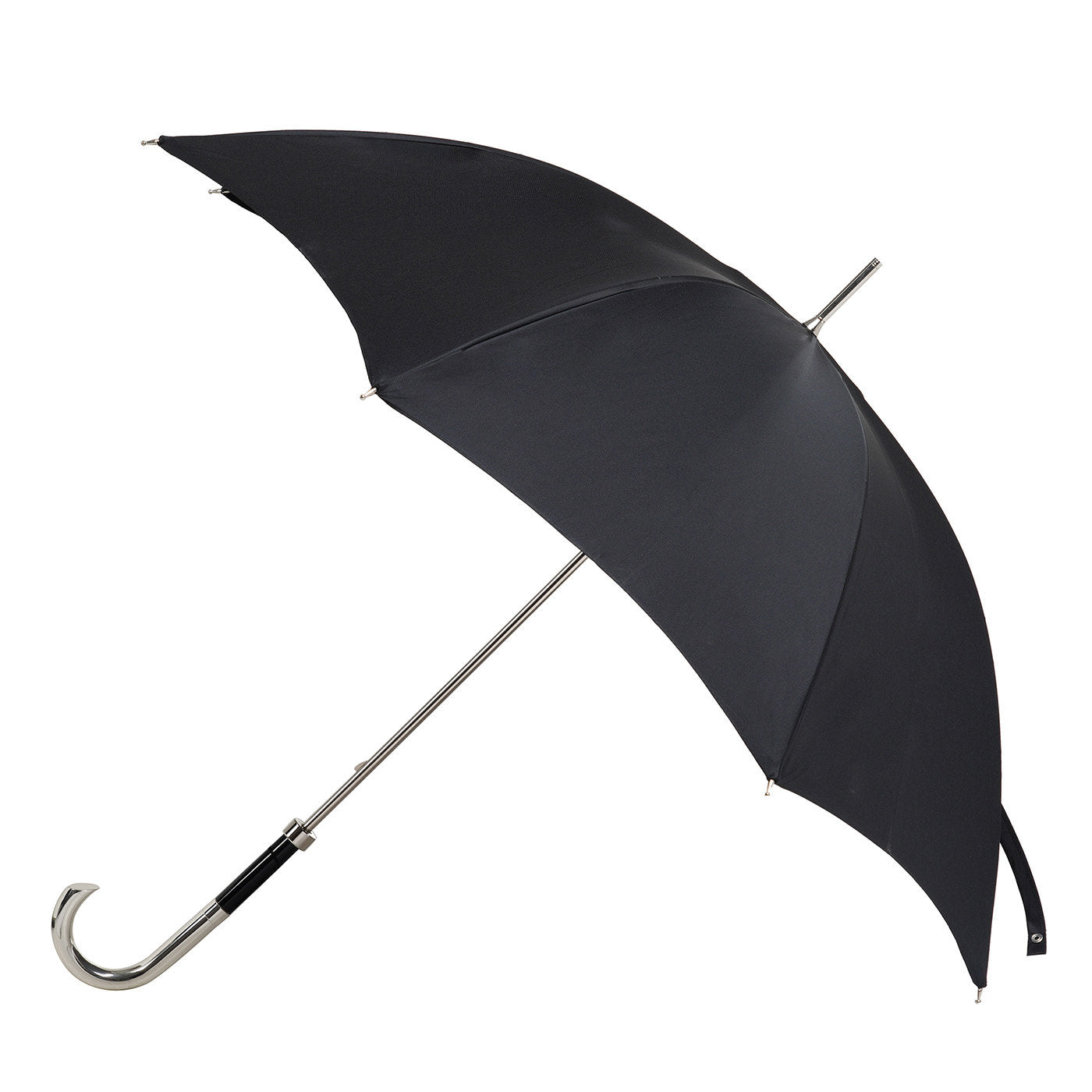 Paraguas a rayas negro/plata y azul - Vista principal