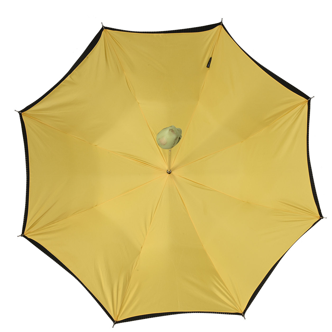 Yellow and Blue Striped Umbrella with Green Skull Handle - Alternative view 2