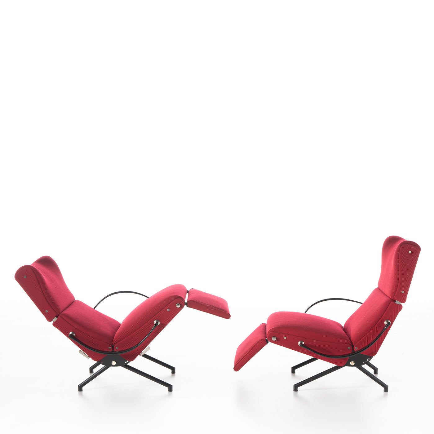 P40 Red and Black Lounge Armchair by Osvaldo Borsani - Alternative view 1