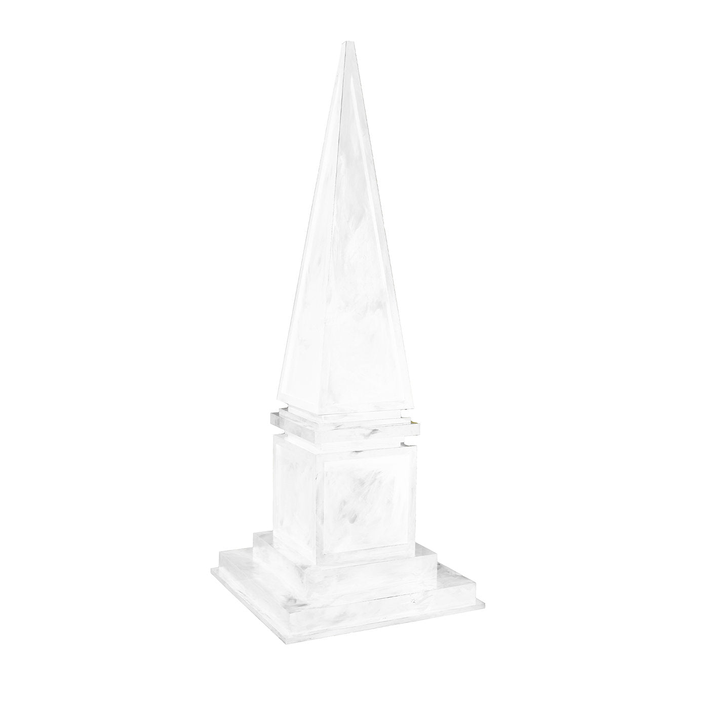 White Obelisk Sculpture - Main view