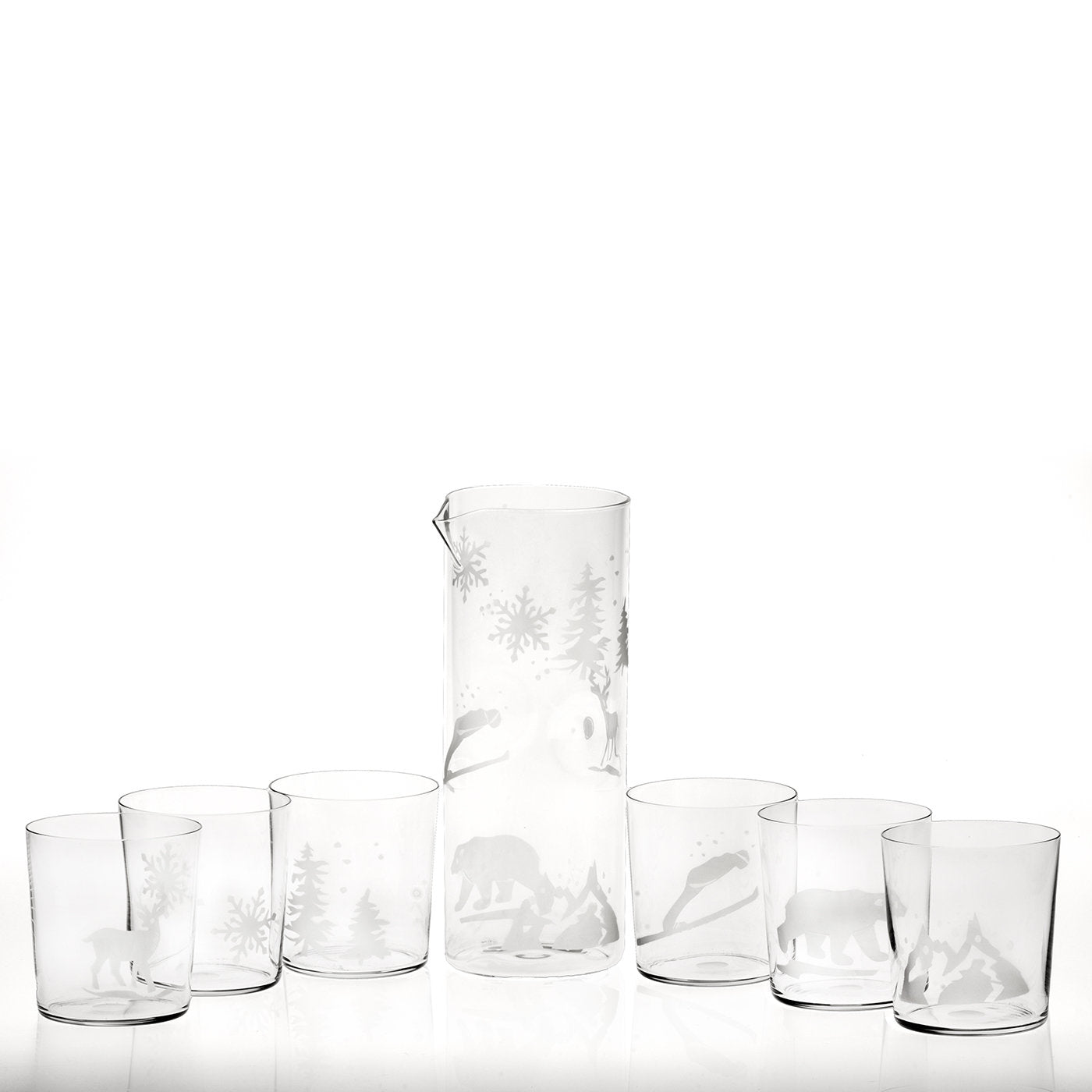 Juego de 6 vasos de agua con grabado Snow - Vista alternativa 2