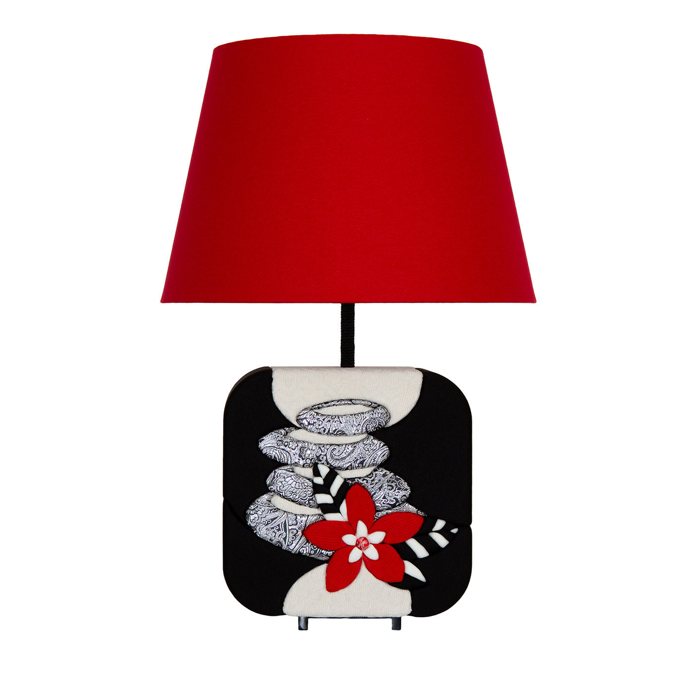 Lampe de table fleur rouge - Vue principale