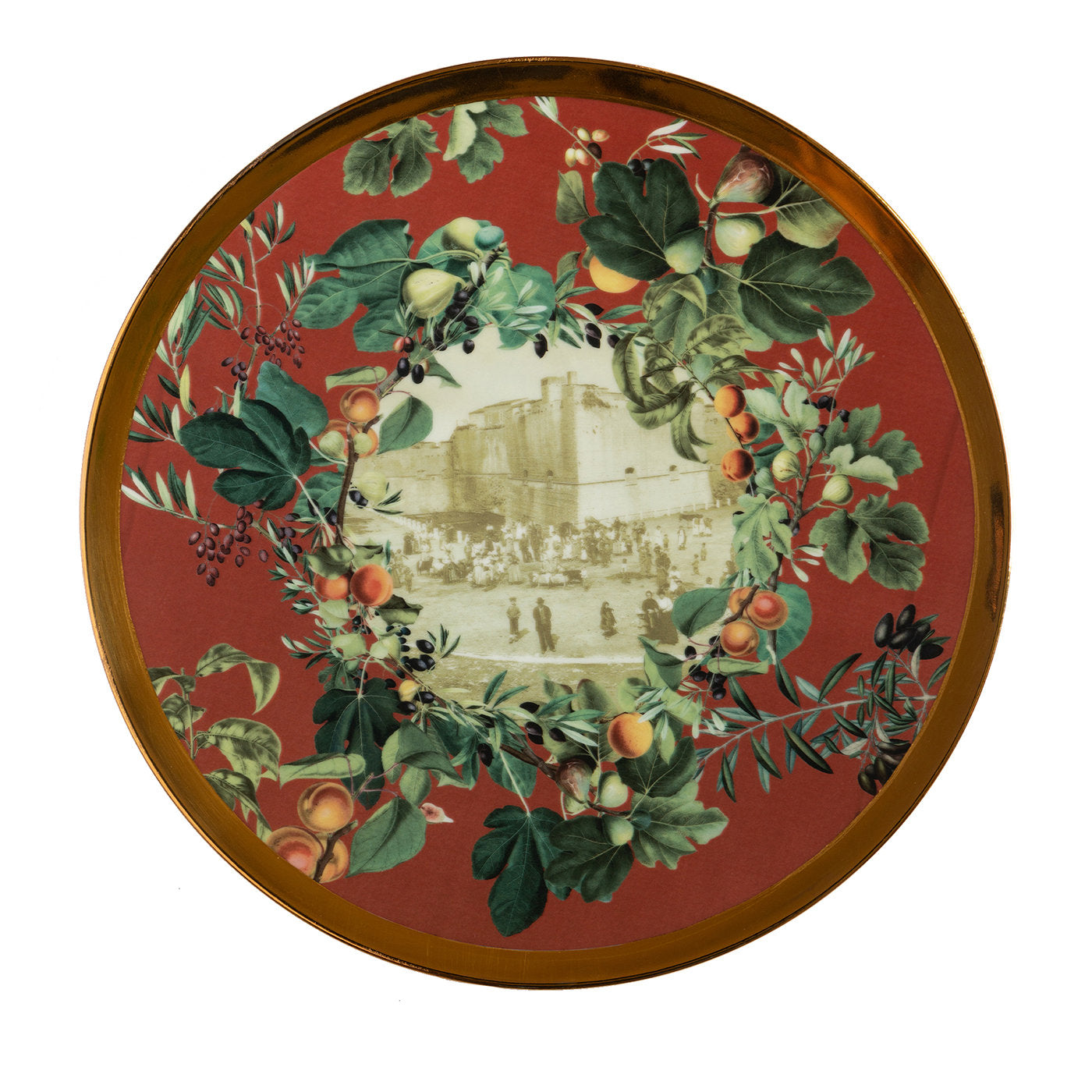 Apulia Porcelain Charger Plate With Castello Di Barletta - Main view