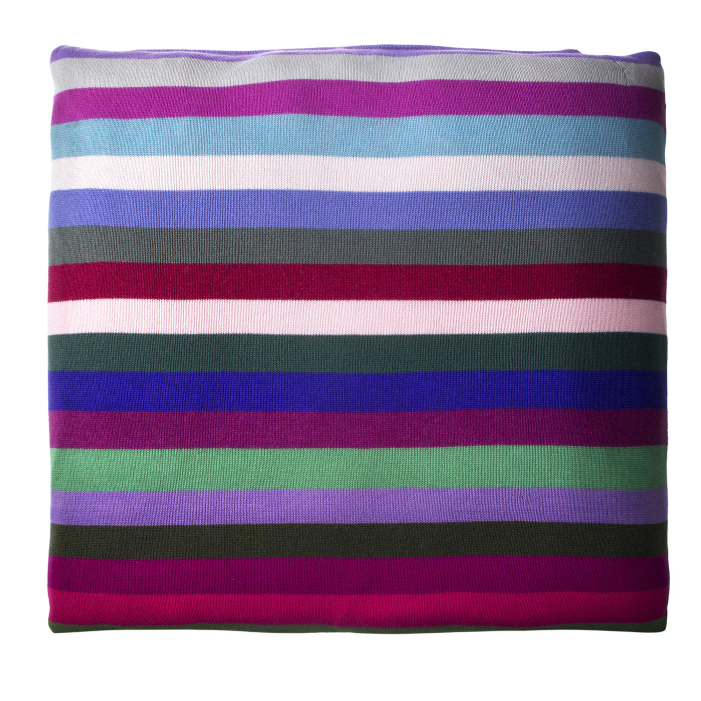 Large Multicolor Stripe Square Cushion #1 - Main view