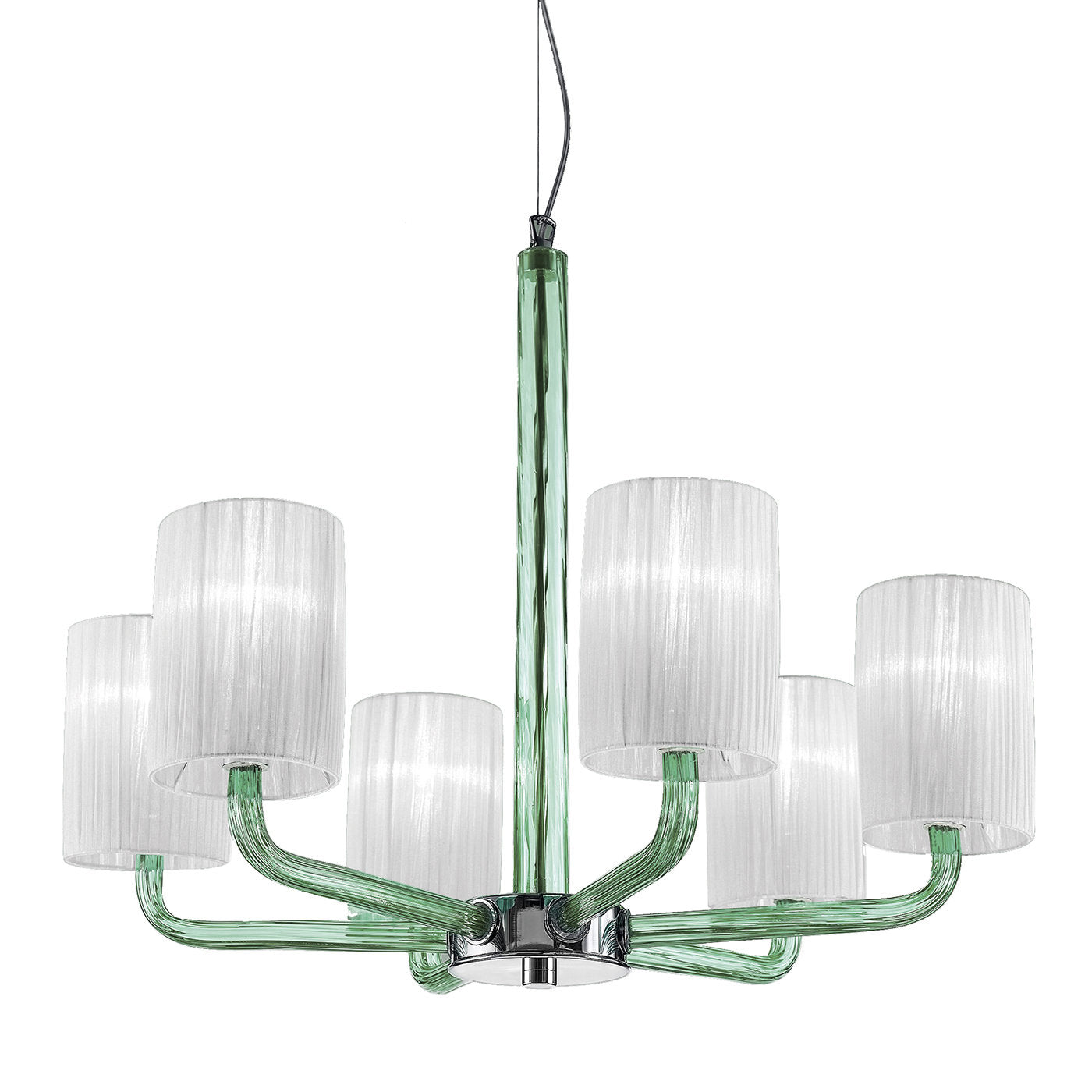 Can Can Green 6-Light Chandelier - Main view
