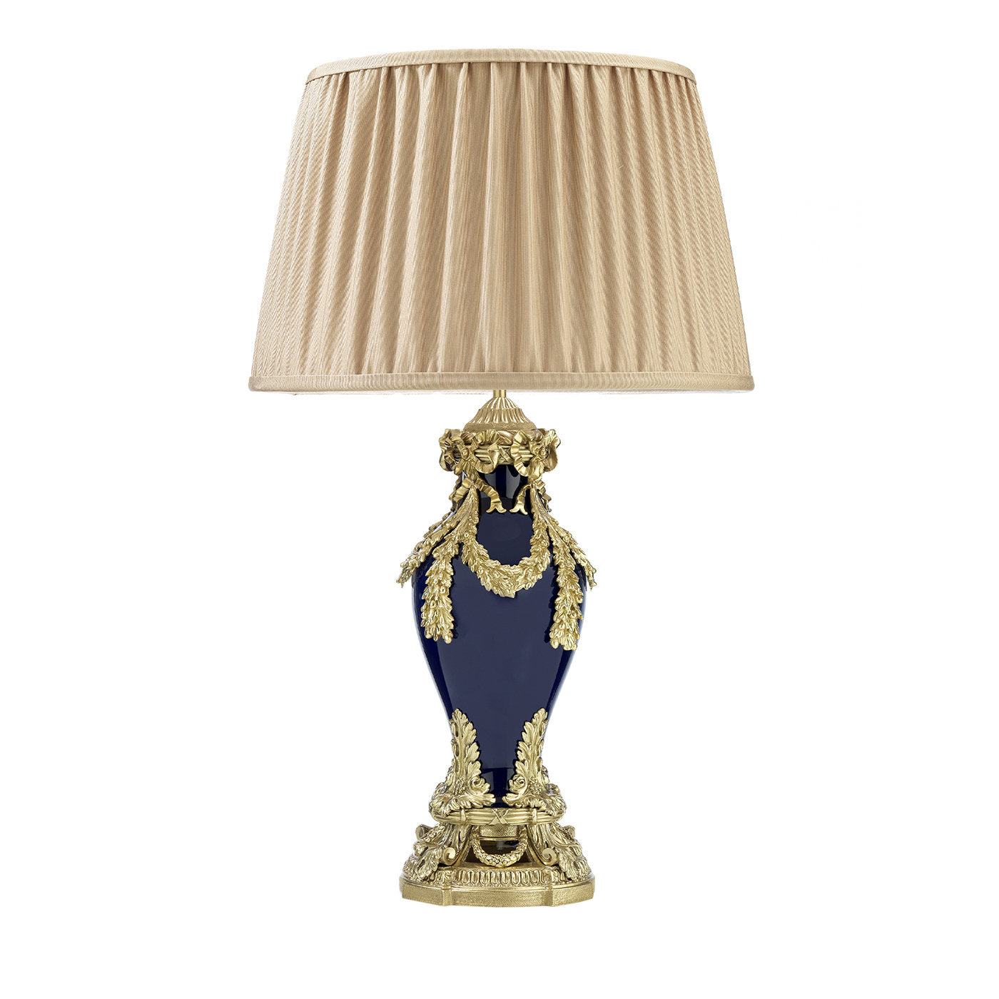 Ginevra 2-Light Blue and Gold Table Lamp - Main view