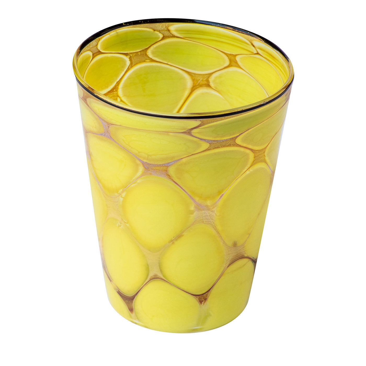 Set di 6 bicchieri a pois giallo/argento - Vista principale