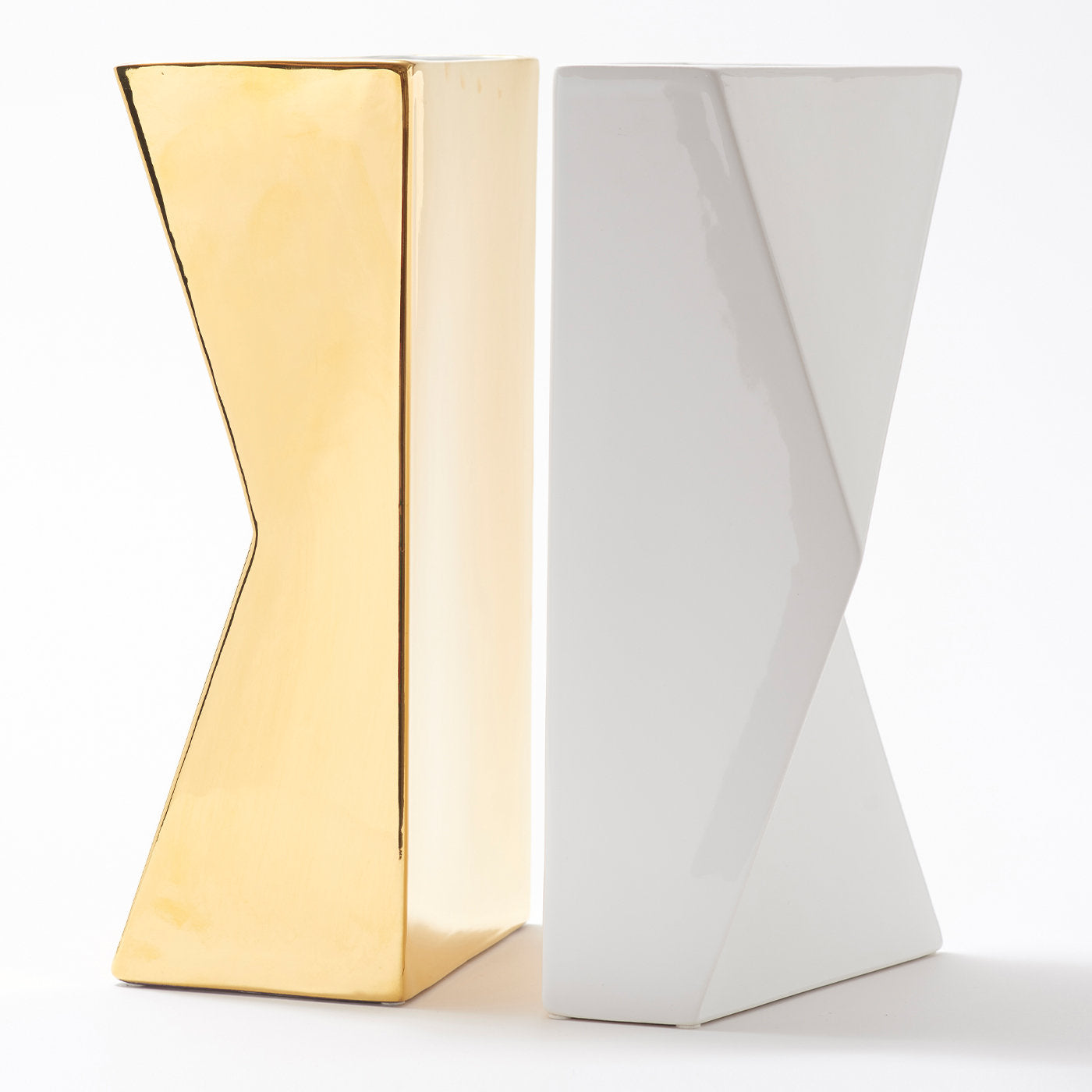 Verso Set of 2 Gold and White Vases by Antonio Saporito - Alternative view 2
