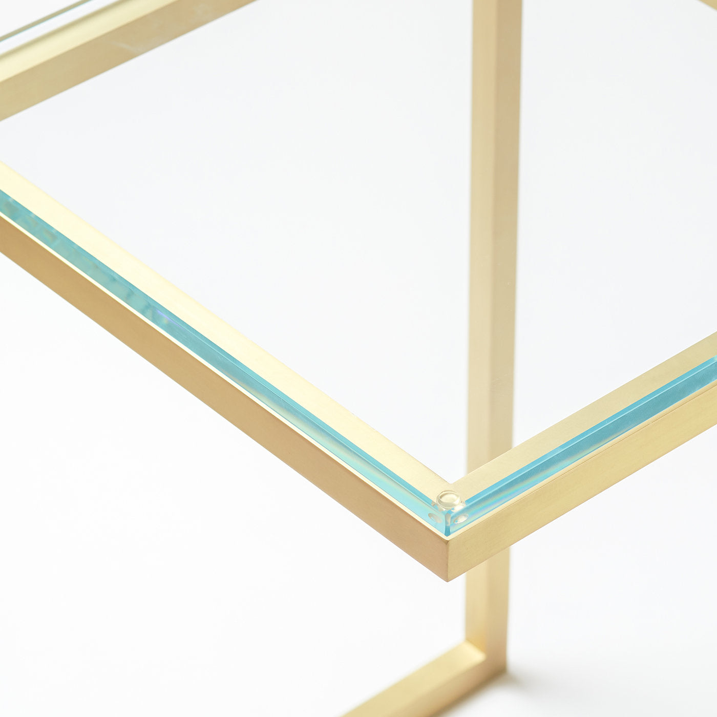 Esopo Brass and Glass Side Table by Antonio Saporito - Alternative view 2