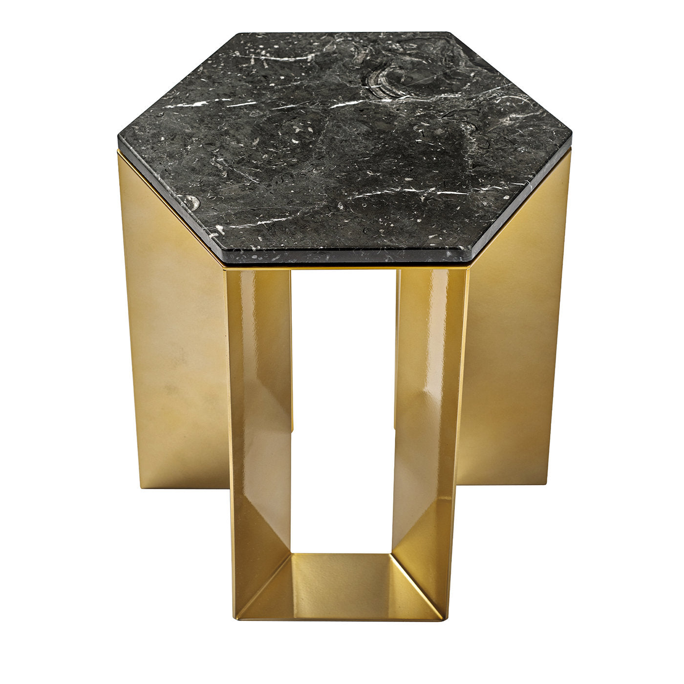 Alato Black and Gold Side Table by Antonio Saporito - Main view