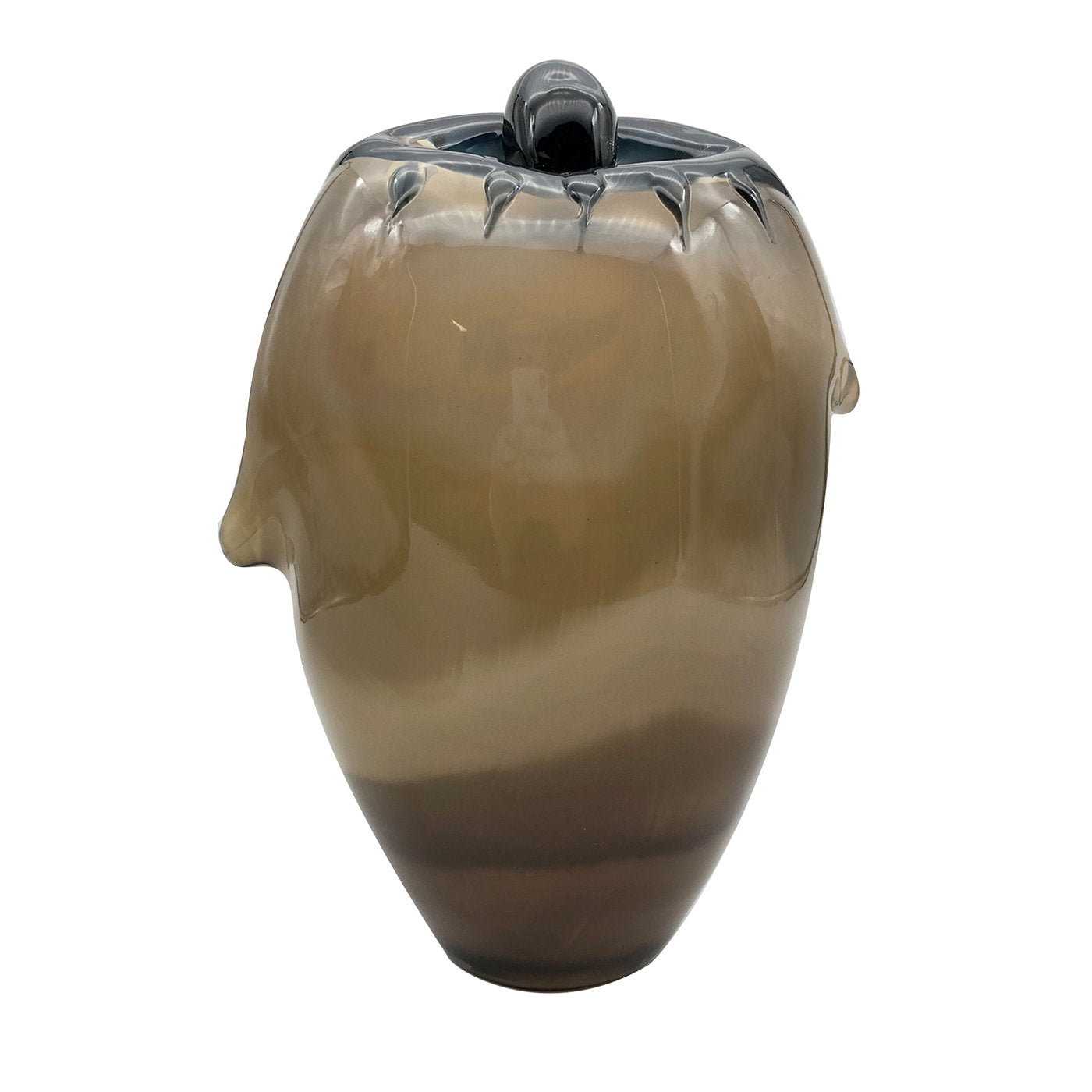 The Eye Dark Amber Vase by Toso Cristiano - Main view