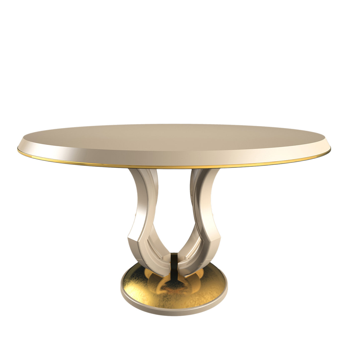 Lotus White Dining Table by Hanno Giesler - Main view