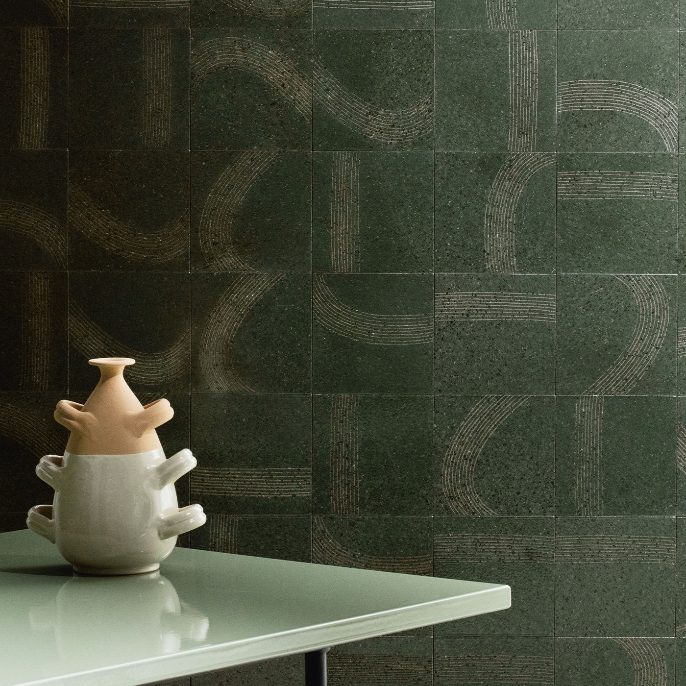 Scie Set of 25 Green Tiles by Margherita Rui - Alternative view 5