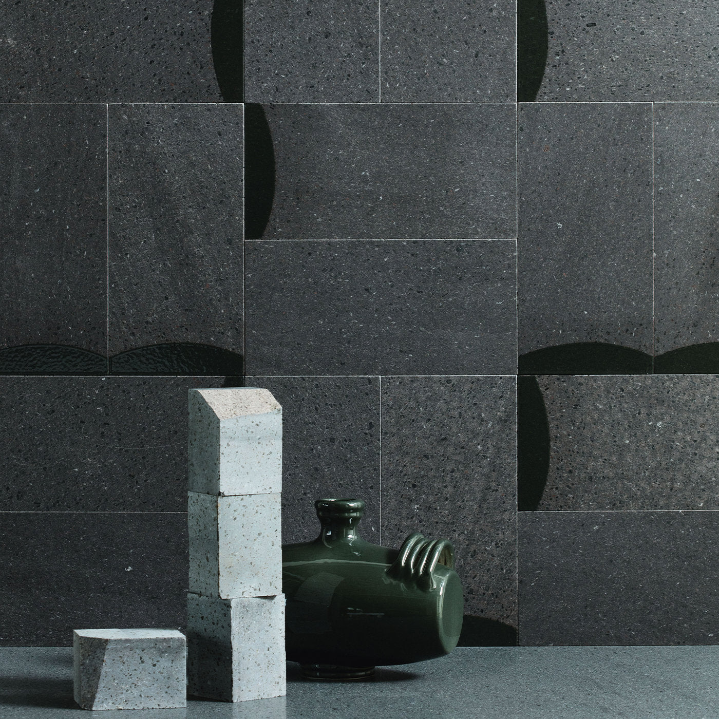 Inversi Set of 22 Dark Green Tiles by Margherita Rui - Alternative view 4
