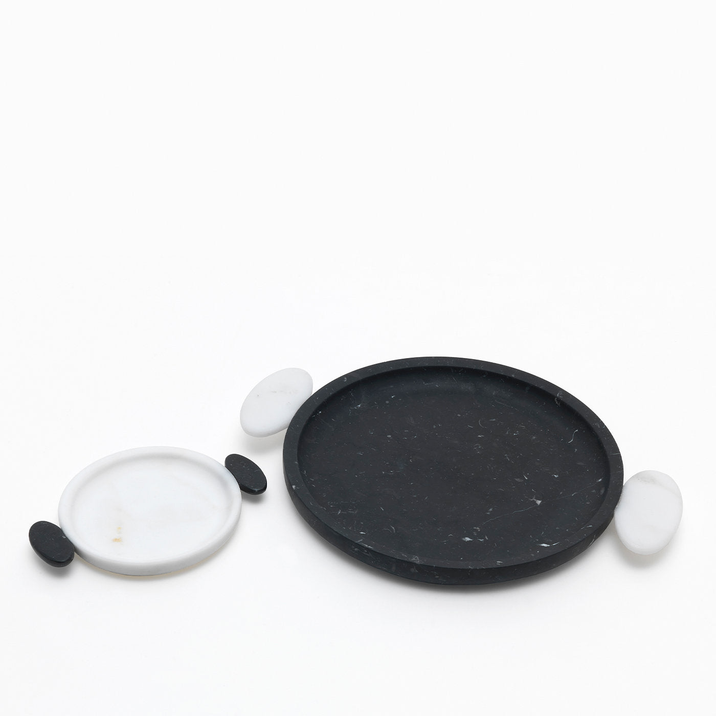 Danese Black Marquina/White Michelangelo Platter by Matteo Cibic - Alternative view 1