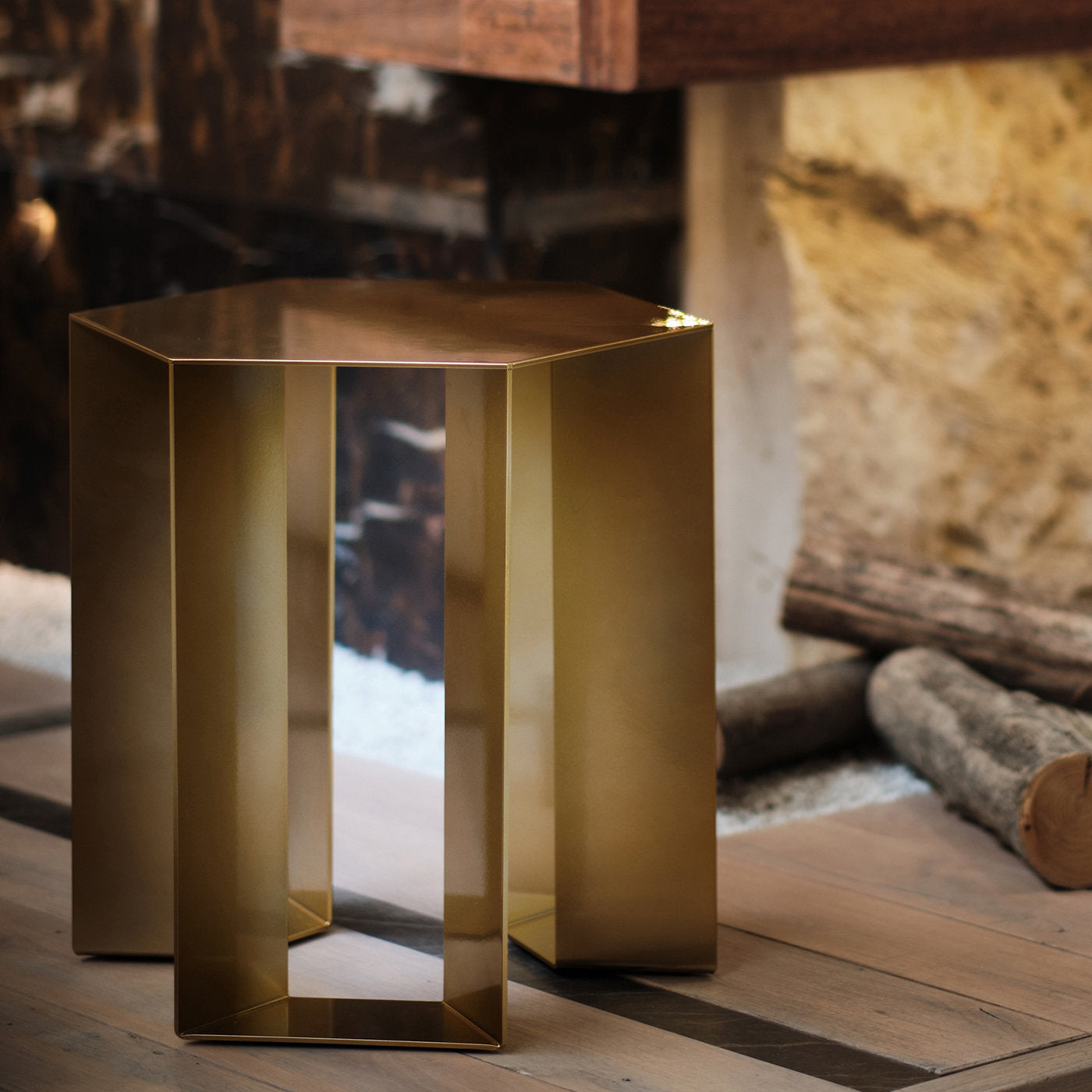 Alato Golden Side Table by Antonio Saporito - Alternative view 4