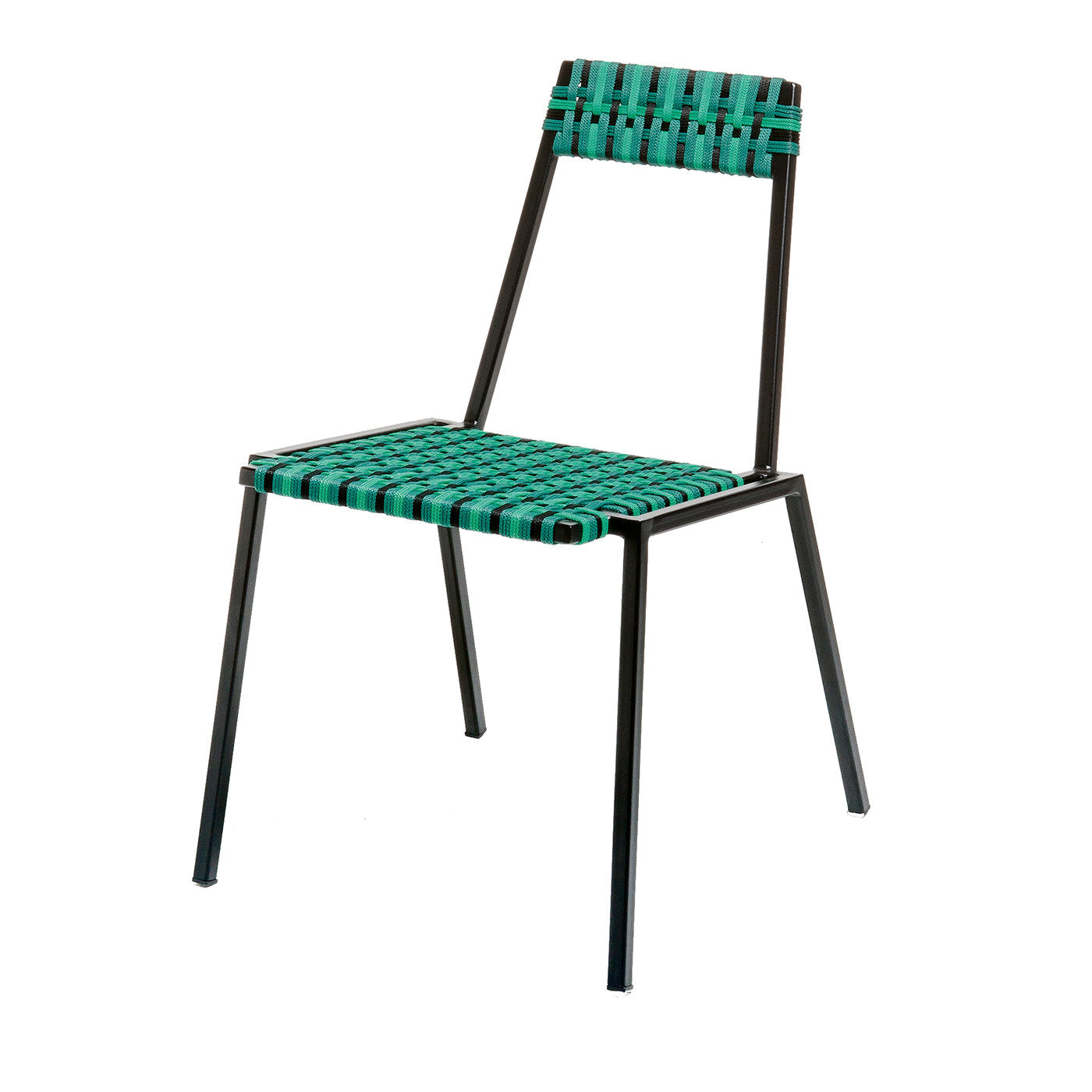 Anita Black/Green Chair - Main view