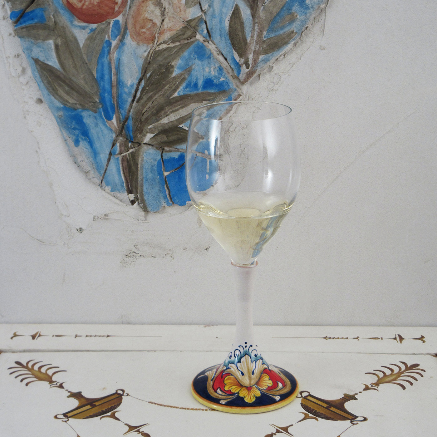 Set of 2 Medium Floral Wine Glasses #4 - Alternative view 3