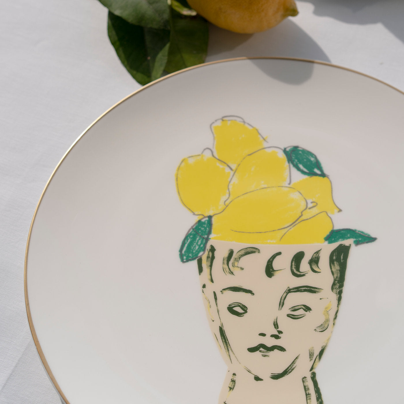 Lemon Vase Charger Plate by Luke Edward Hall - Alternative view 2