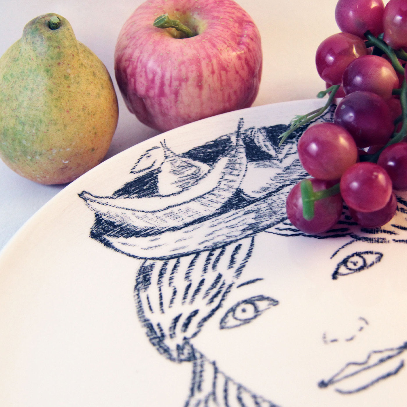 Damsel with Fruit Basket Decorative Plate - Alternative view 1