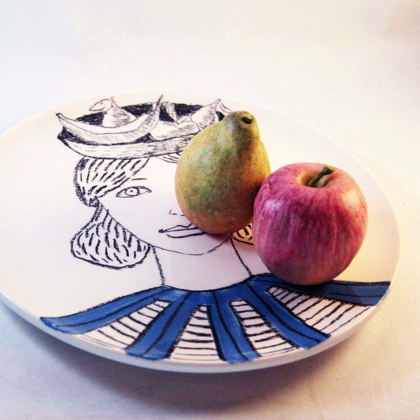 Damsel with Fruit Basket Decorative Plate - Alternative view 2