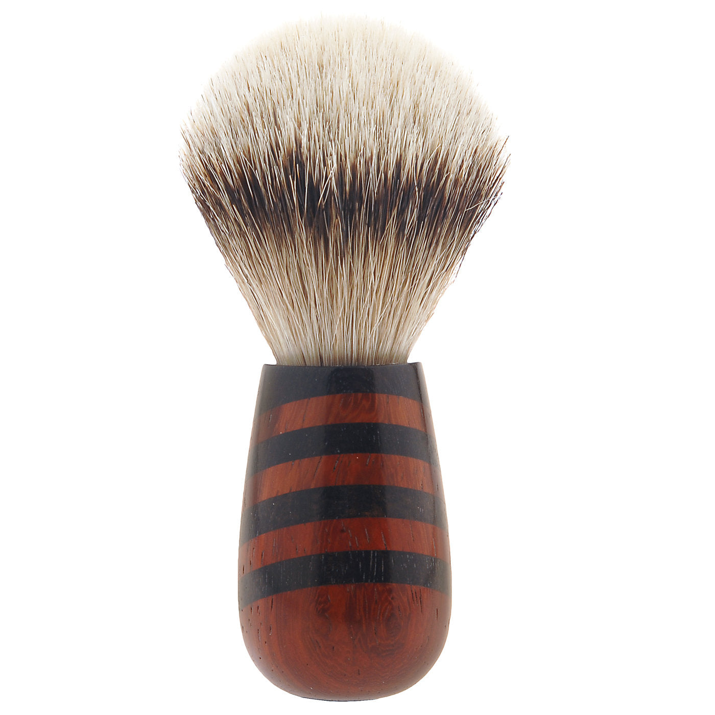 Pennello da barba multistrato in legno di padauk e ebano d'Africa - Vista alternativa 2