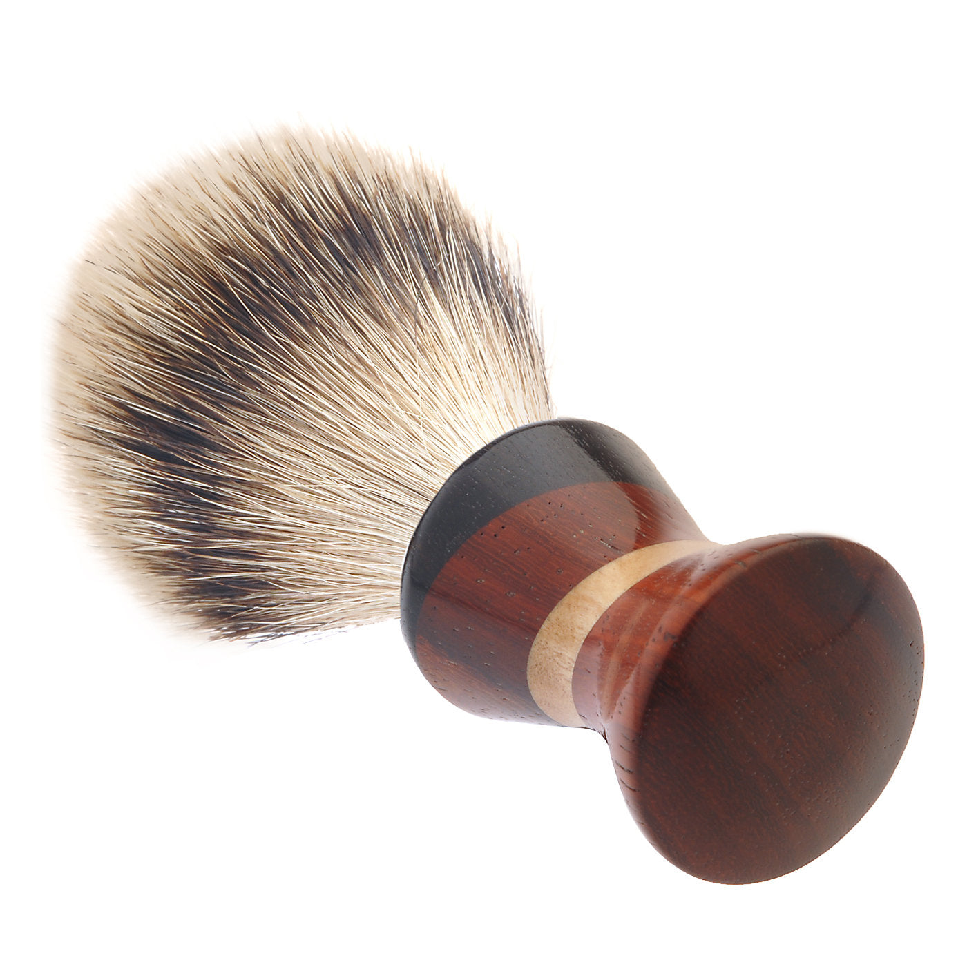 Pennello da barba in legno di padauk ed ebano africano - Vista alternativa 3