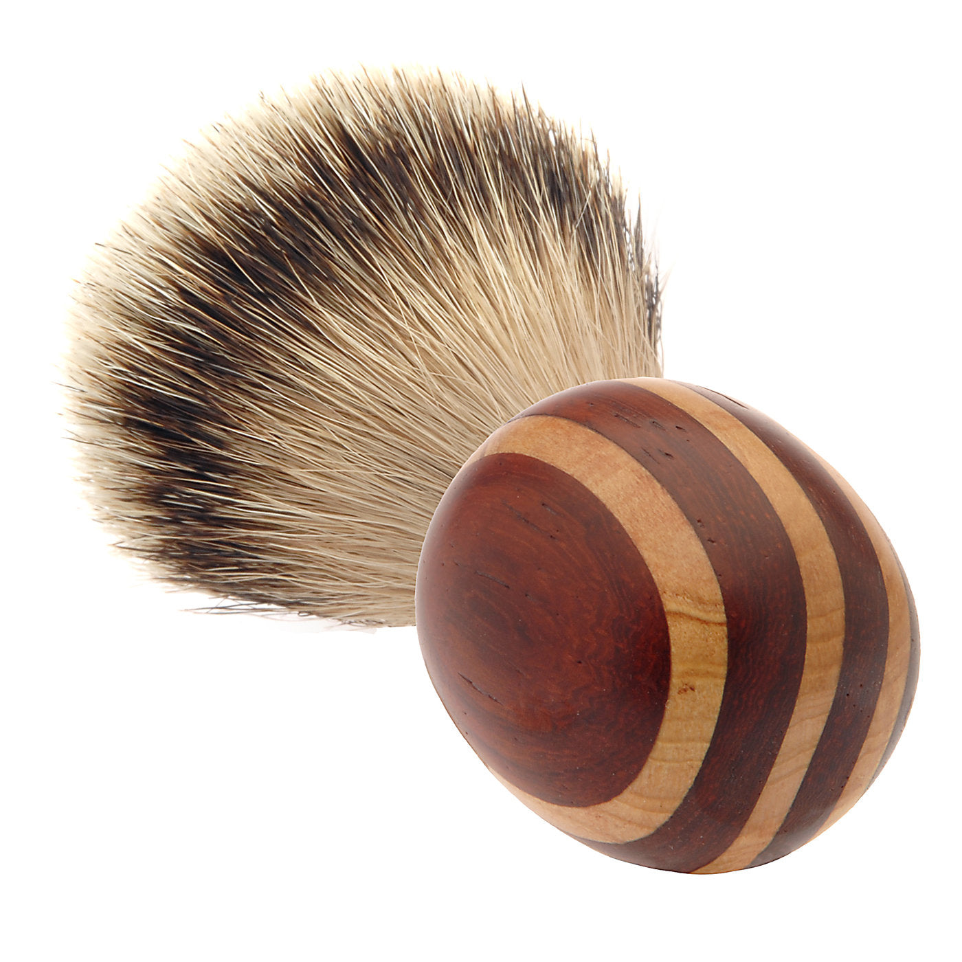 Pennello da barba corto in legno di acero e padauk - Vista alternativa 3