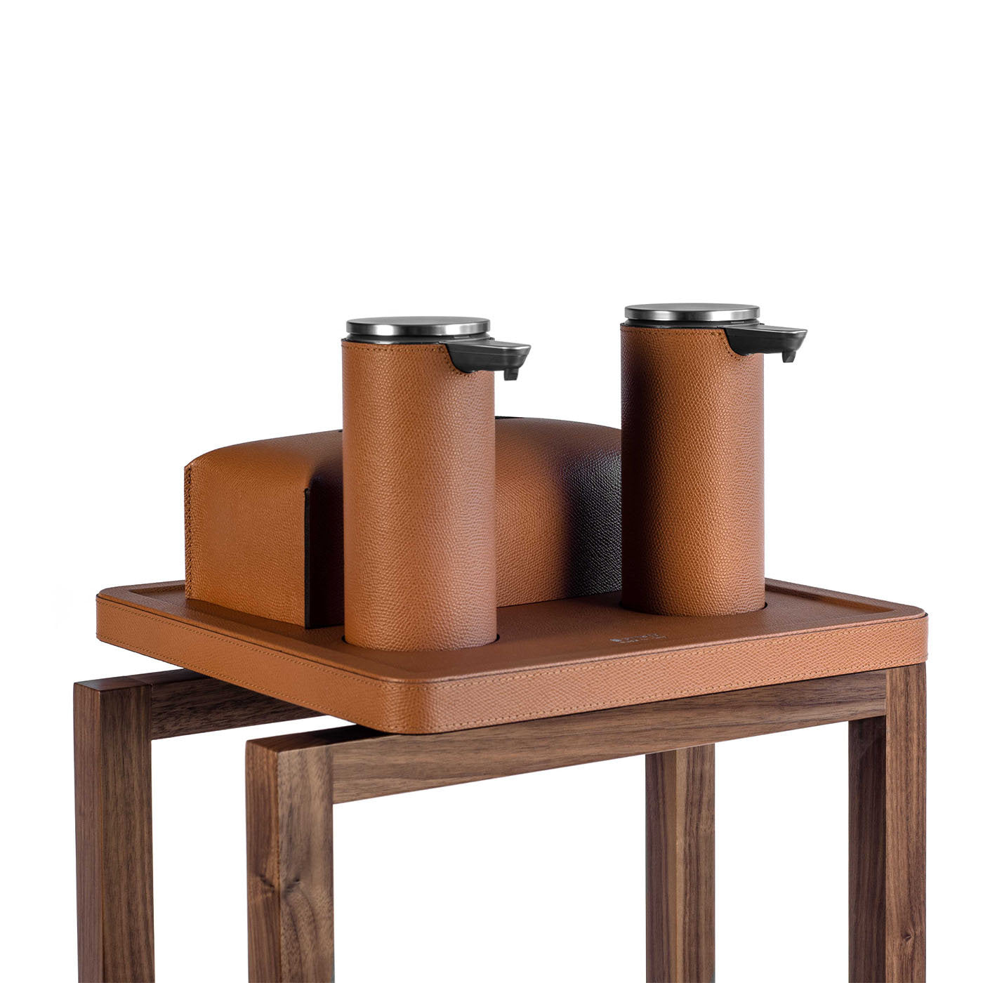 Igea Brown Leather and Walnut Sanitizing Station - Alternative view 1