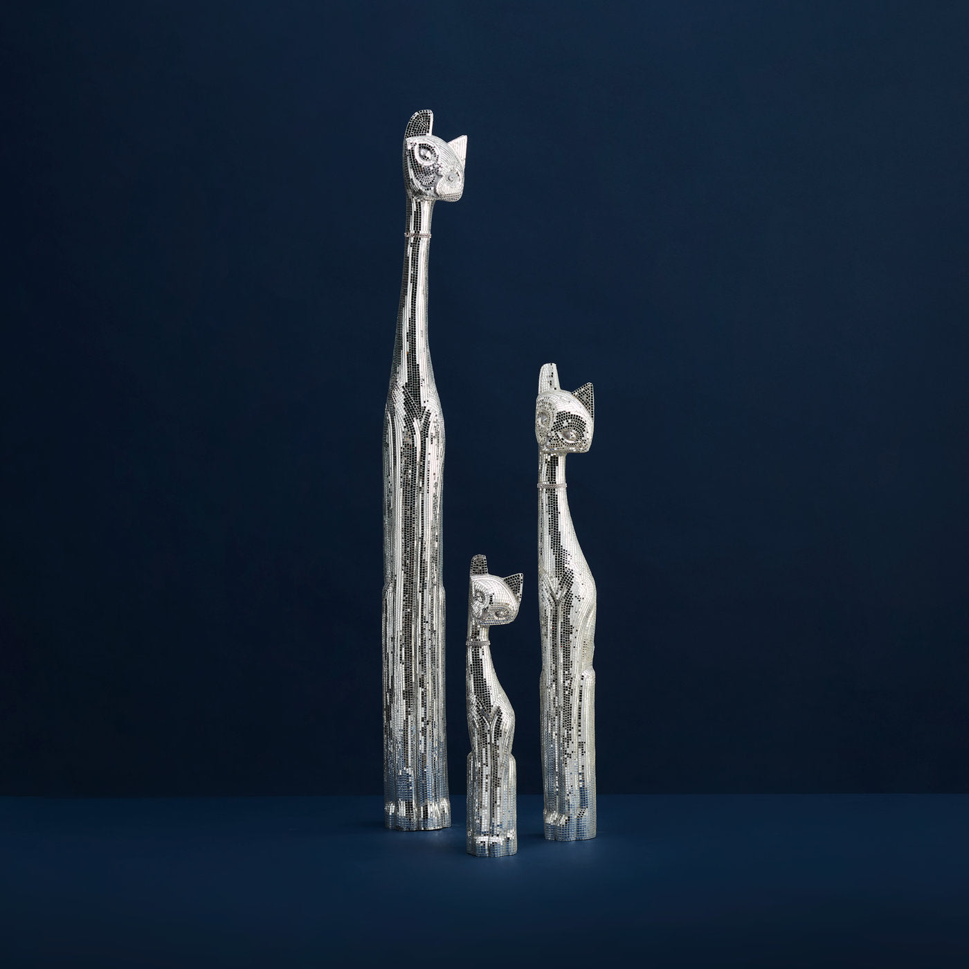 Gatto Silver Tall Sculpture - Alternative view 4