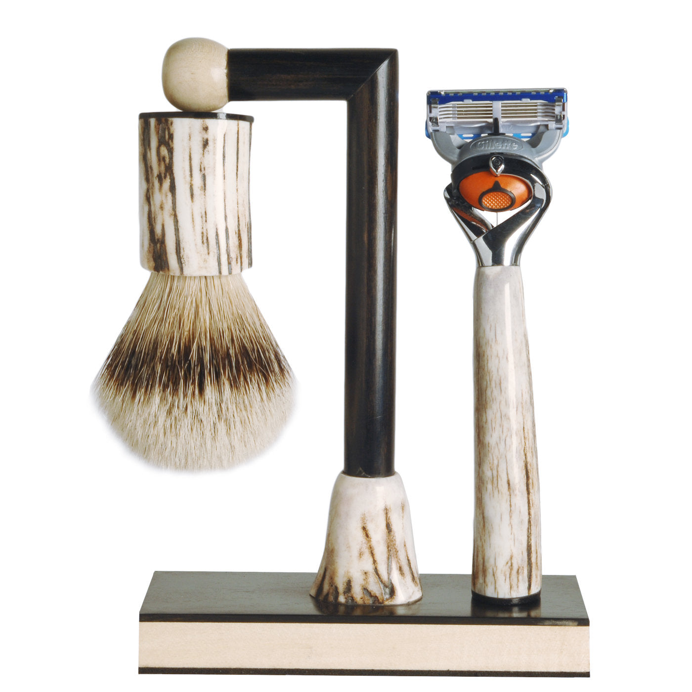 L-Shaped Shaving Set in Deer Horn Stefano Raffa | Artemest