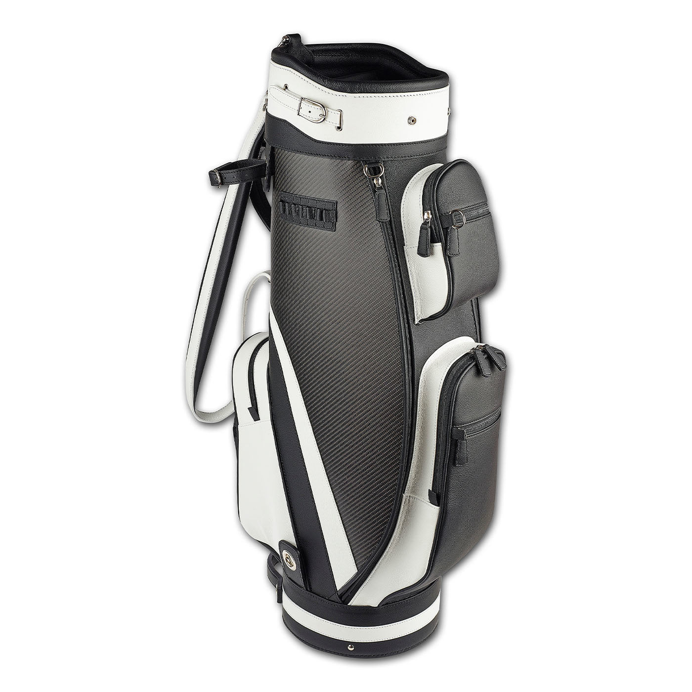 Bolsa de golf de piel de becerro en blanco y negro - Vista alternativa 1