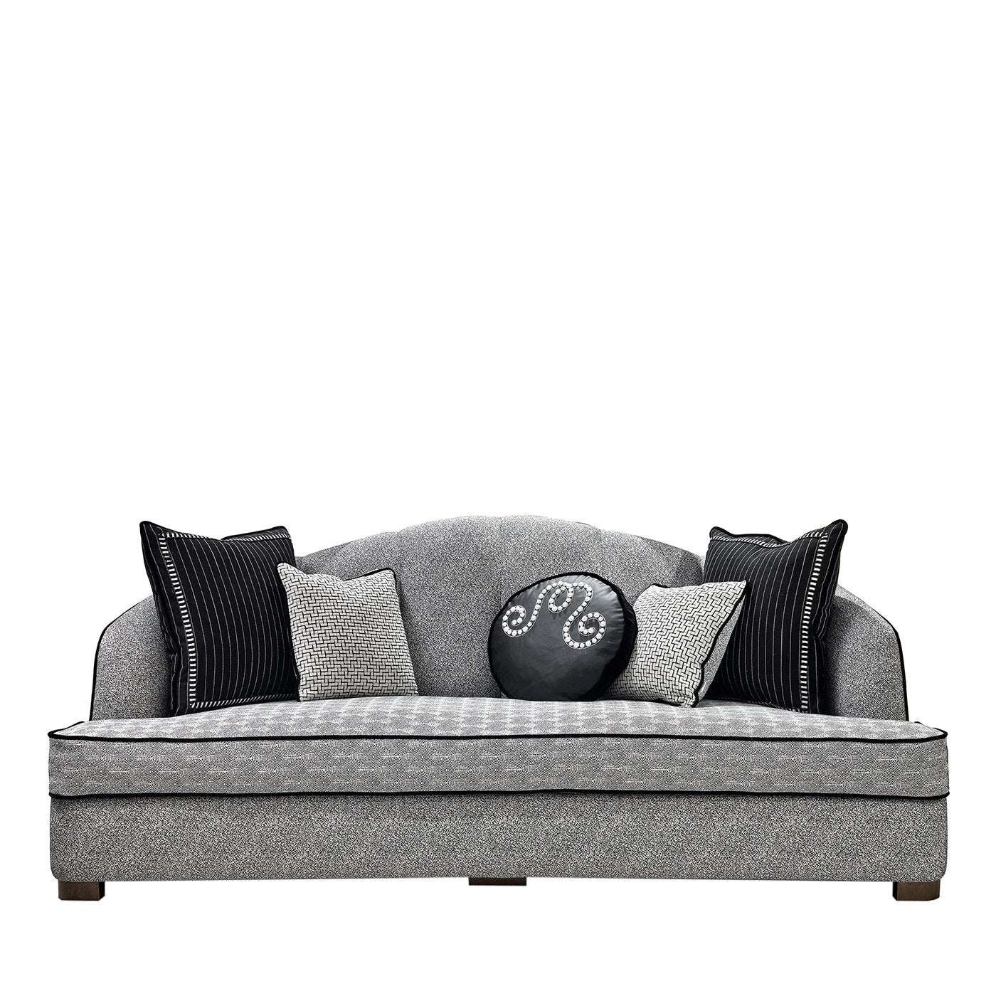 Luxuriöses Grace Gray 3-Sitzer Sofa - Hauptansicht