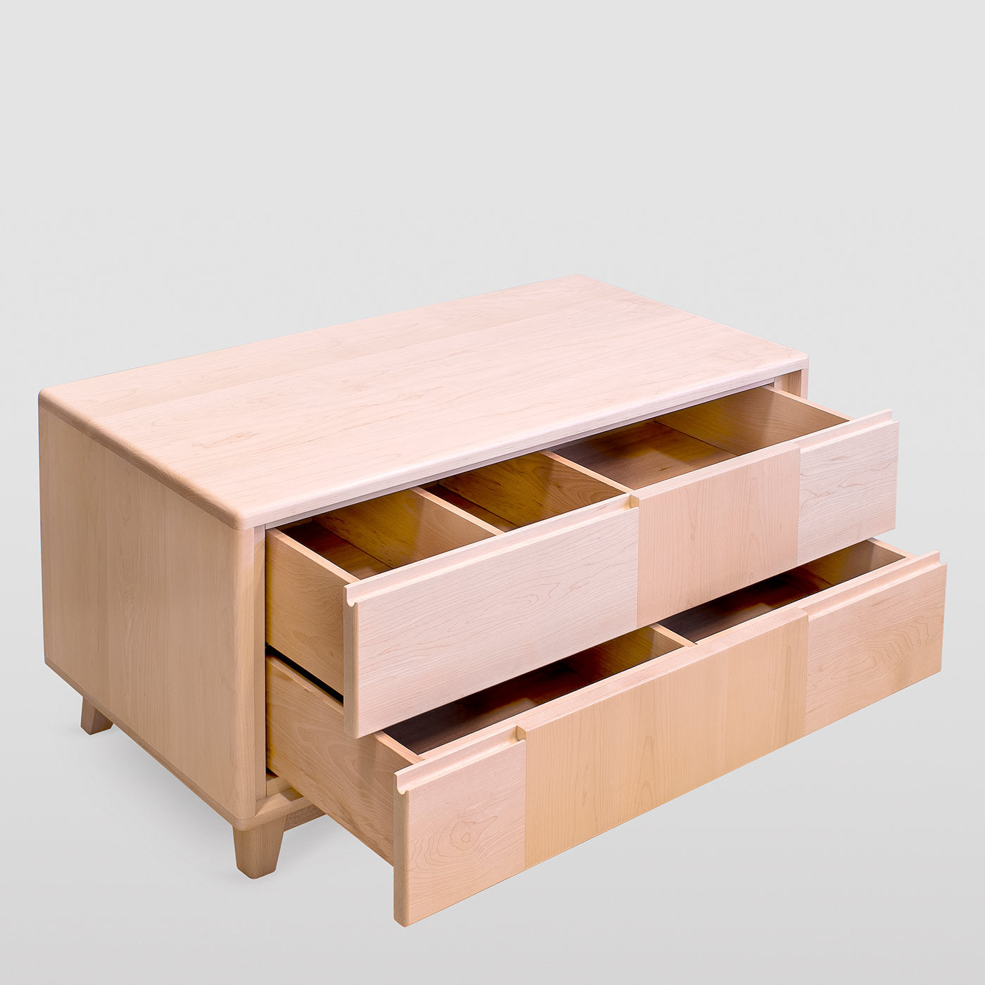 Scandinavian-Style 2-Drawer Maple Dresser - Alternative view 2