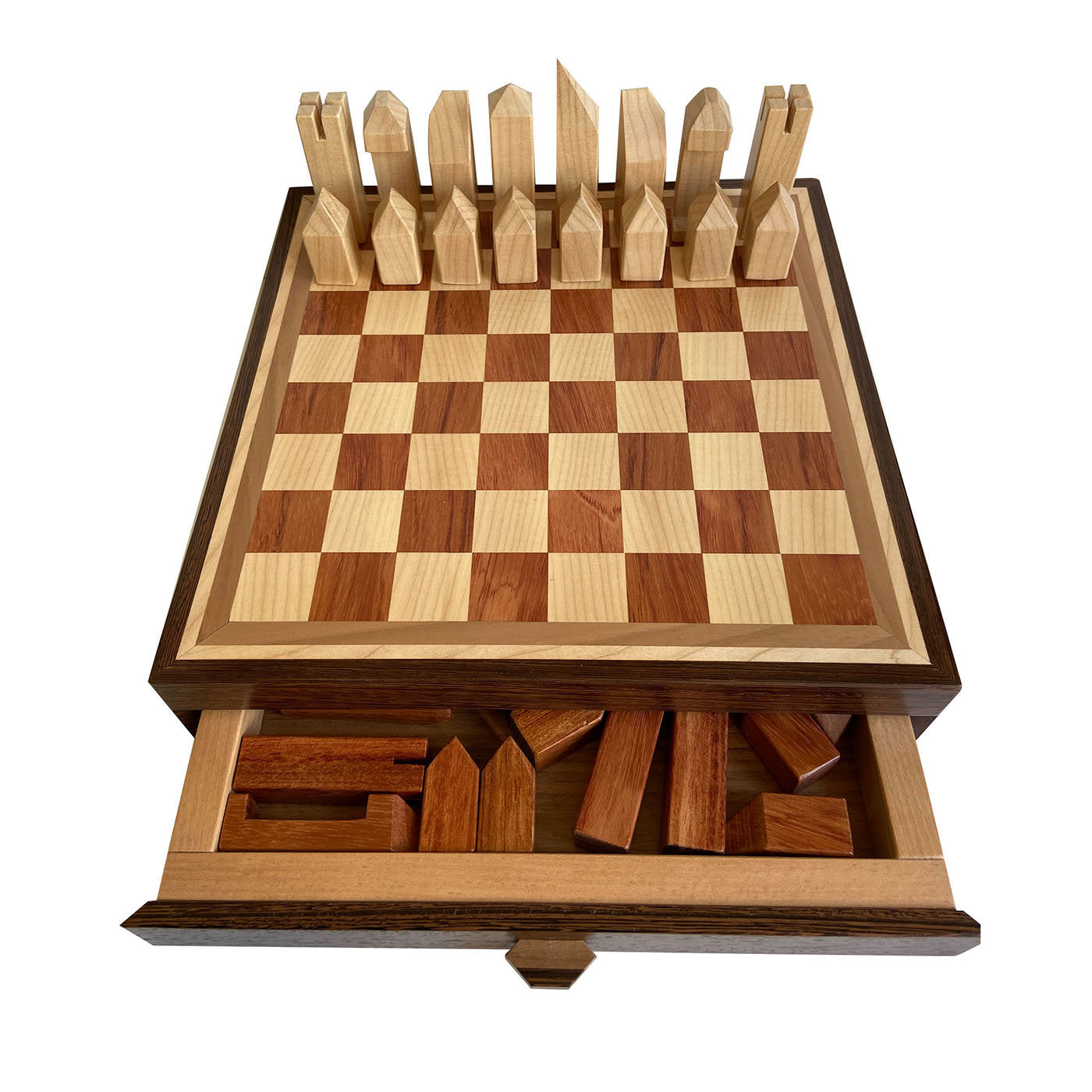 Tablero de ajedrez de arce y bubinga - Vista principal