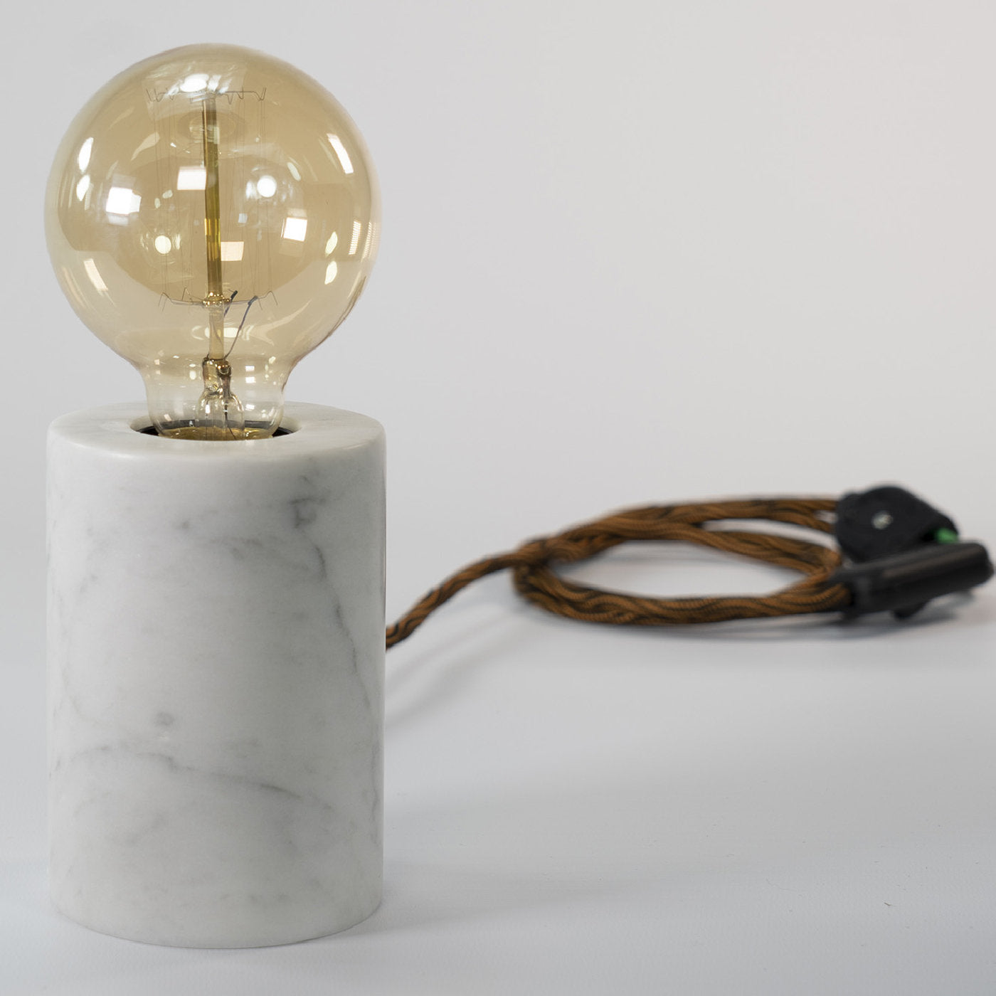 White Carrara Marble Table Lamp - Alternative view 1