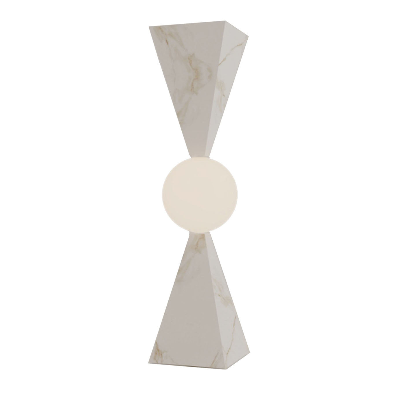 Lampe de table Clessidra en marbre Calacatta doré par sid&amp;sign - Vue principale