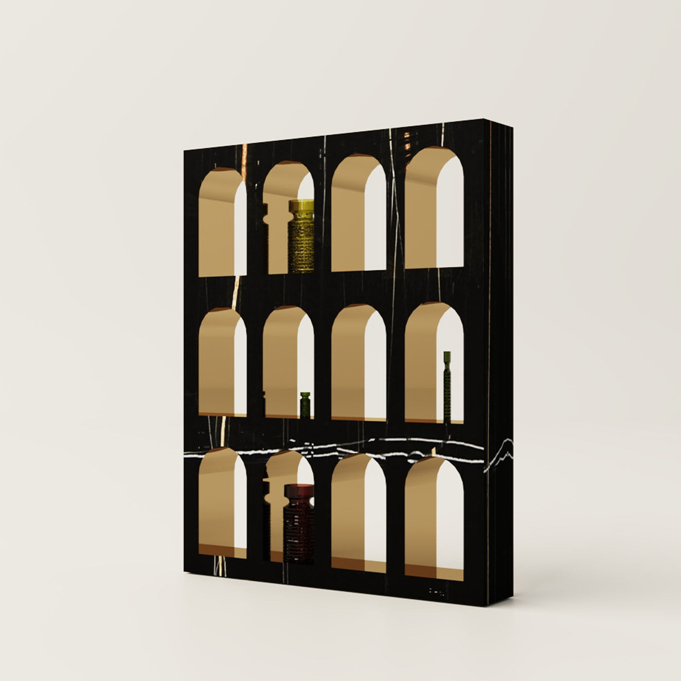 Librería Portici en mármol Sahara Noir by sid&amp;sign - Vista alternativa 1