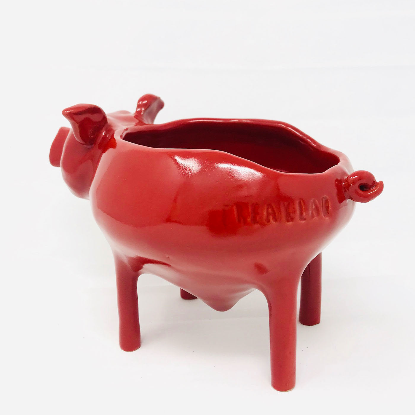Large Red Piglet Bowl - Alternative view 1