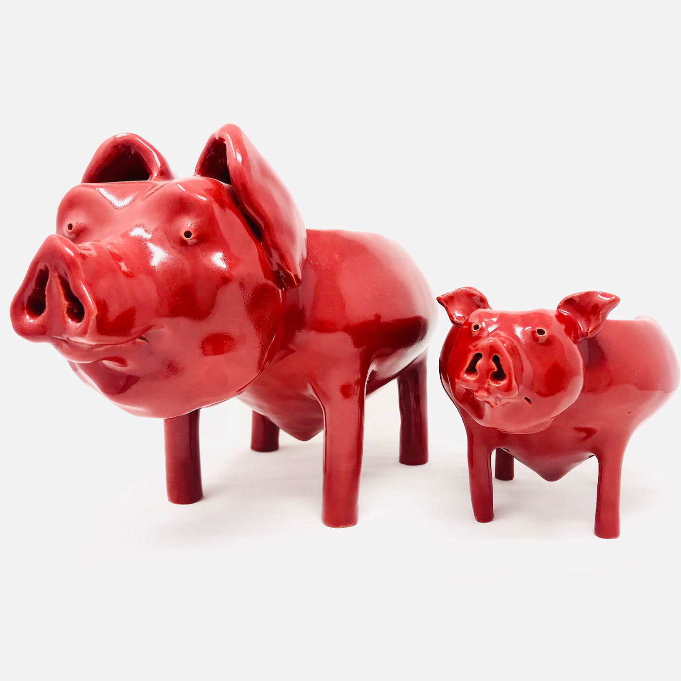 Large Red Piglet Bowl - Alternative view 2
